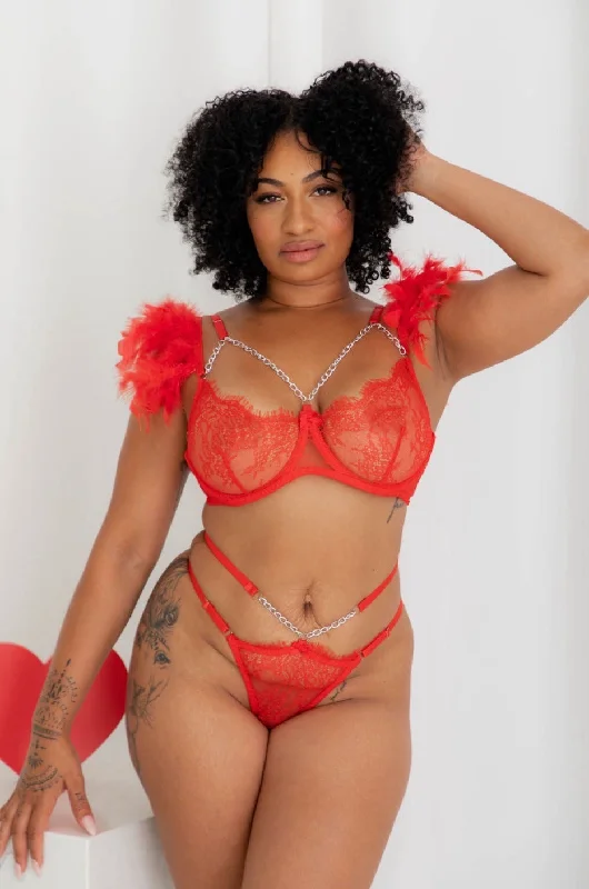 Zanzibar Red Lingerie Set