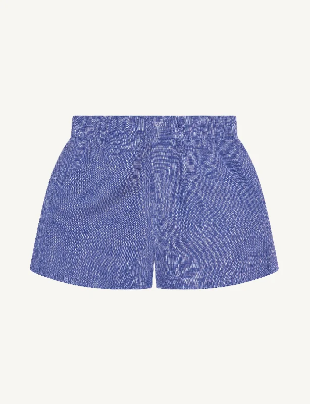 The Boxer: Linen, Lapis Blue