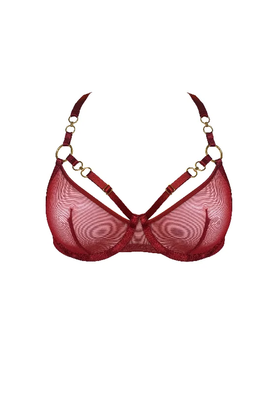 Bordelle Kleio Balconette Wire Bra | BURNT RED