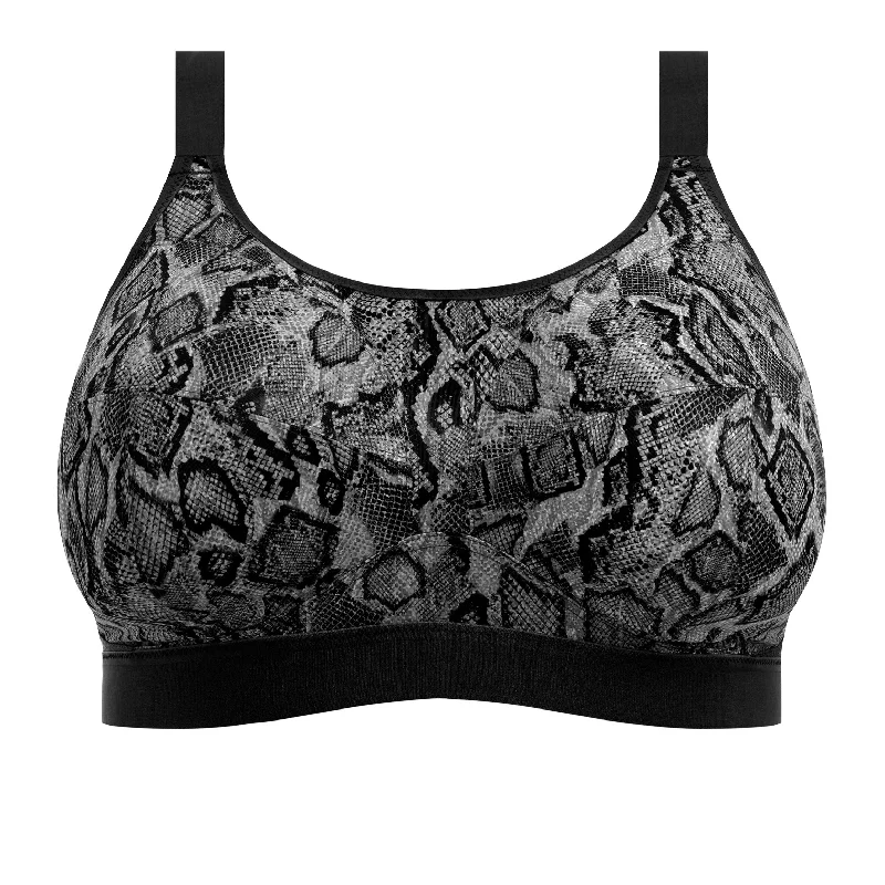 Goddess Sport Non Wired Bra | BLACK SNAKE