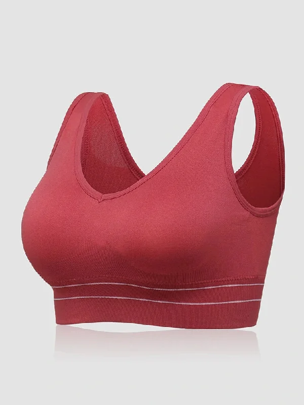 Plus Size Women's Wide Straps Stretch Yoga Sports Shakeproof Bras