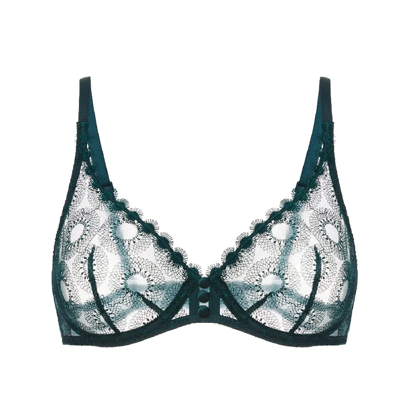 Simone Perele Utopia Full Cup Plunge Bra | GREEN