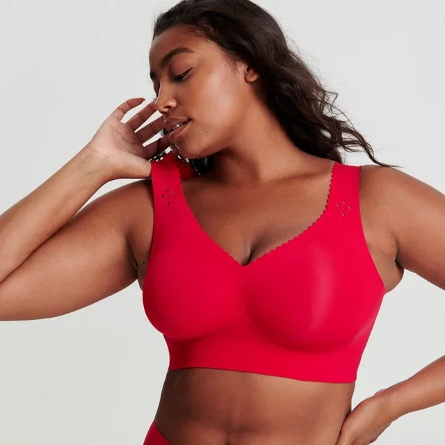 Evelyn & Bobbie Evelyn Limited Red Ruby Wireless Plunge Bra