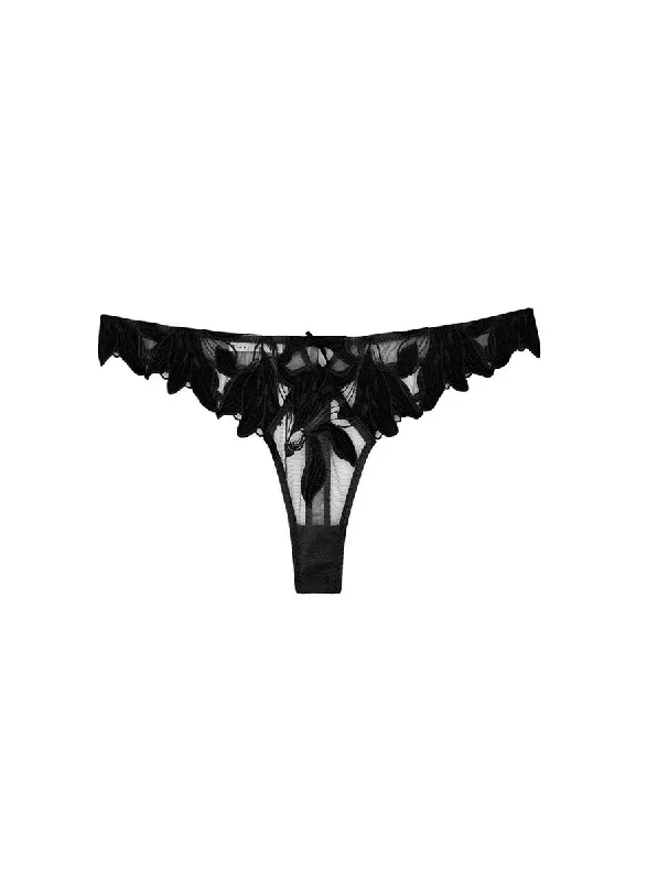 Fleur du Mal Lily Embroidered Thong