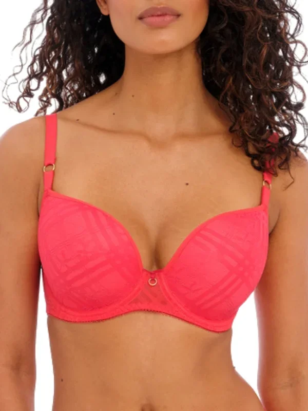 Fatale Moulded Plunge T-Shirt Bra - Chilli Red