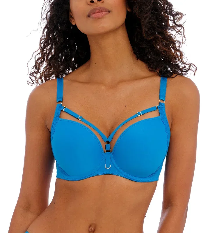 Freya Temptress Med Blue Contour T Shirt Bra 400131