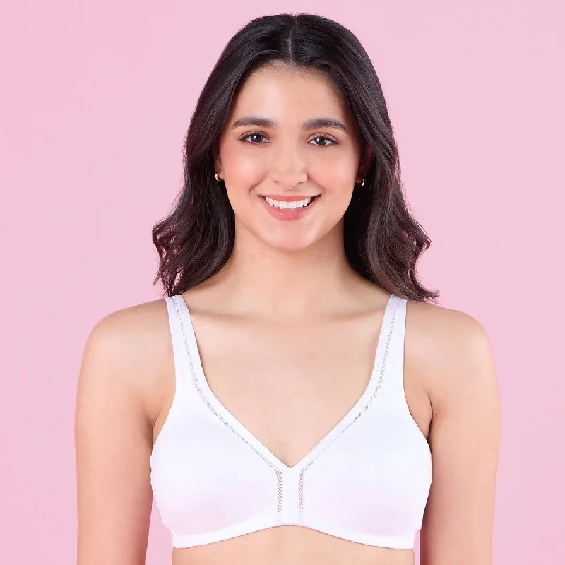 Nykd By Nykaa Everyday Cotton Plunge Neckline Bra NYB351 White