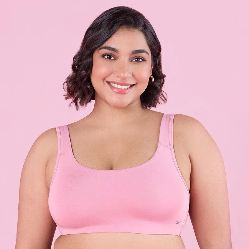 Nykd by Nykaa  Soft Cup Easy-Peasy Slip-On Bra With Full Coverage-NYB113-D Pink