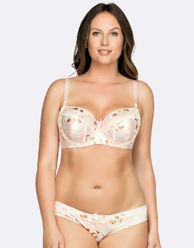 Parfait Charlotte Padded Balconette Bra Pink Blossom Print