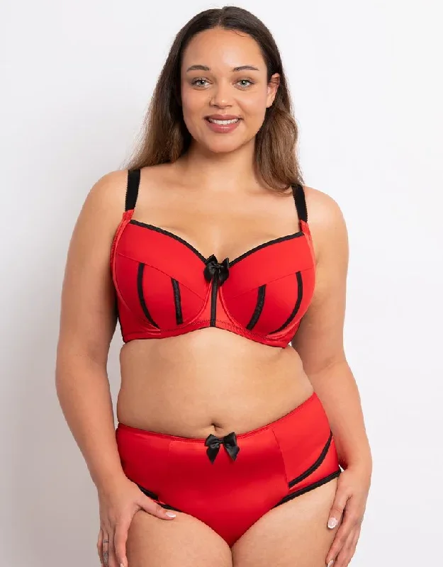 Parfait Charlotte Padded Balconette Bra Racing Red/Black