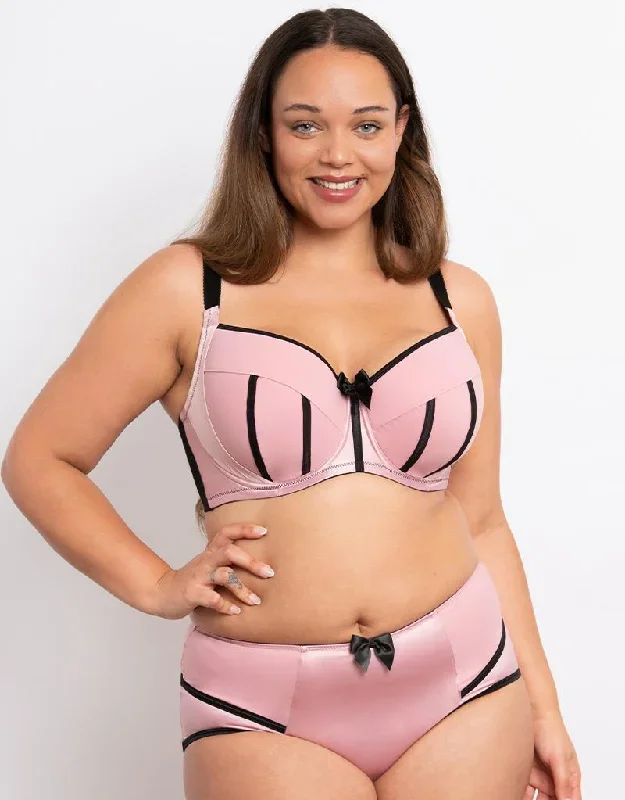 Parfait Charlotte Padded Balconette Bra Rose Gold/Black