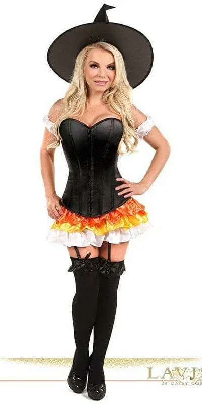 Sexy Deluxe 4 Piece Witch Corset Halloween Costume