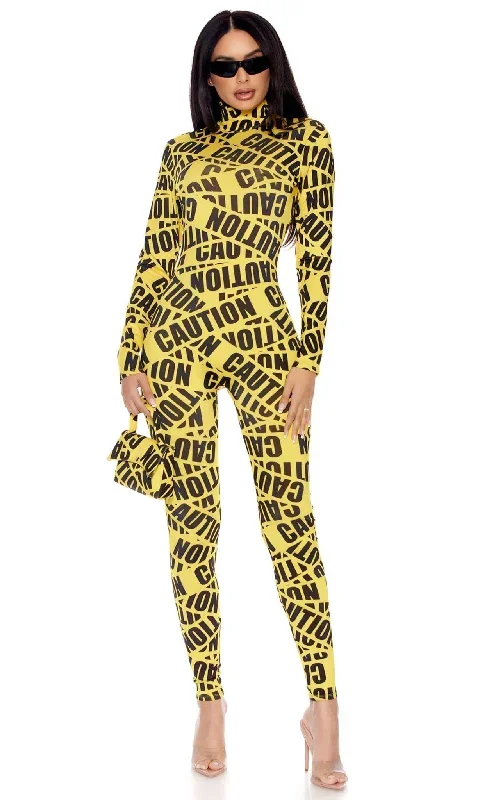 Sexy Reality TV Caution Tape Halloween Costume