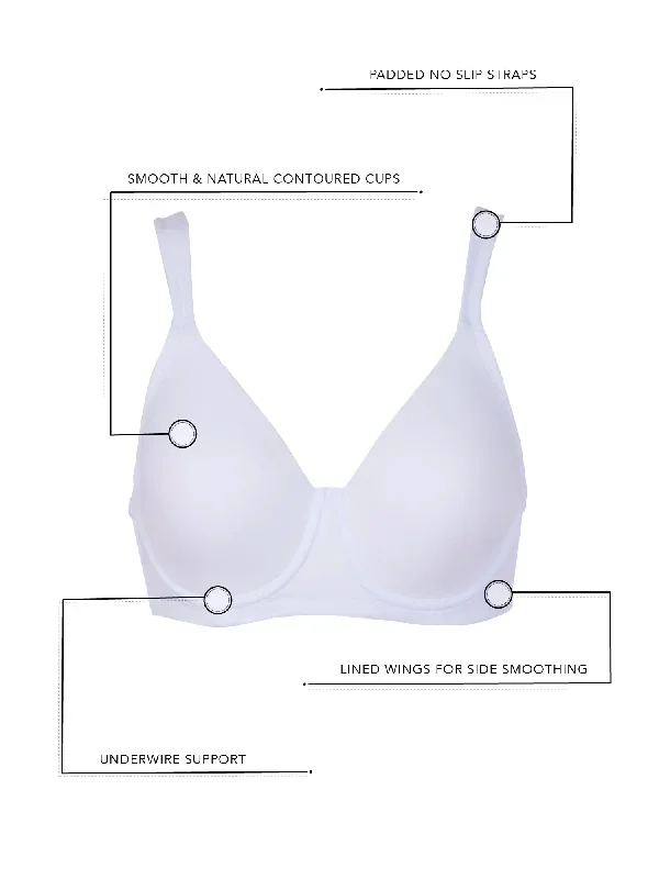 The Brigitte Full Coverage - Padded Underwire T-Shirt Bra