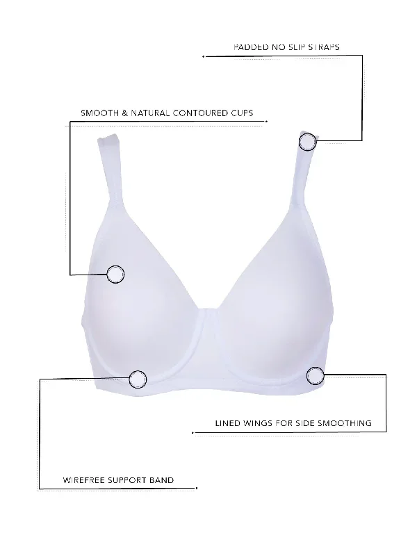 The Brigitte Full Coverage - Padded Wirefree T-Shirt Bra